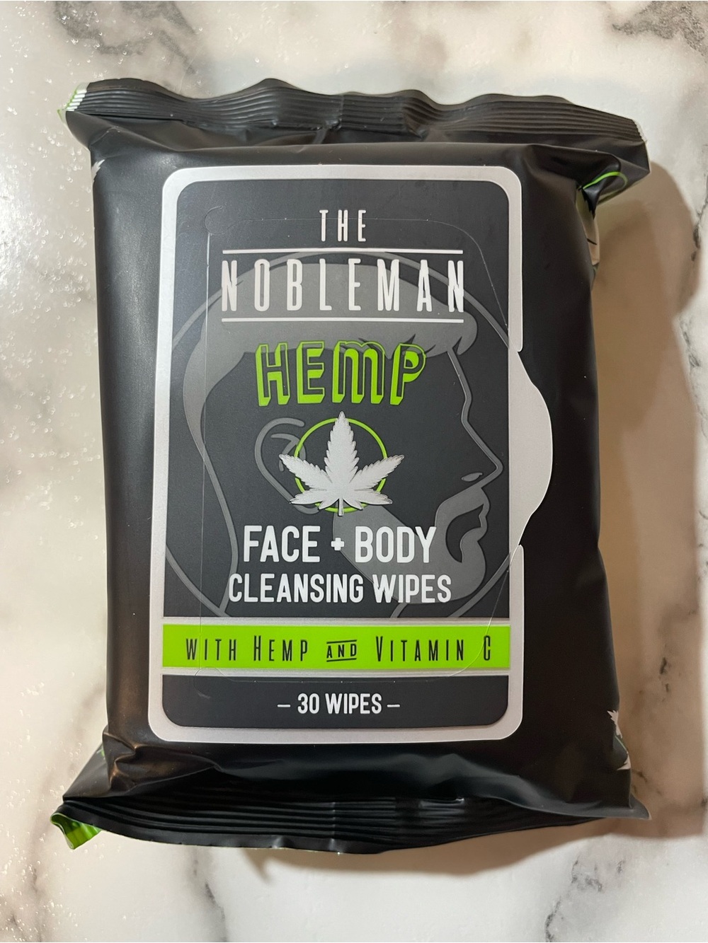 The Nobleman Hemp Face & Body Cleansing Wipes — 8 pack, 30 wipes per pack